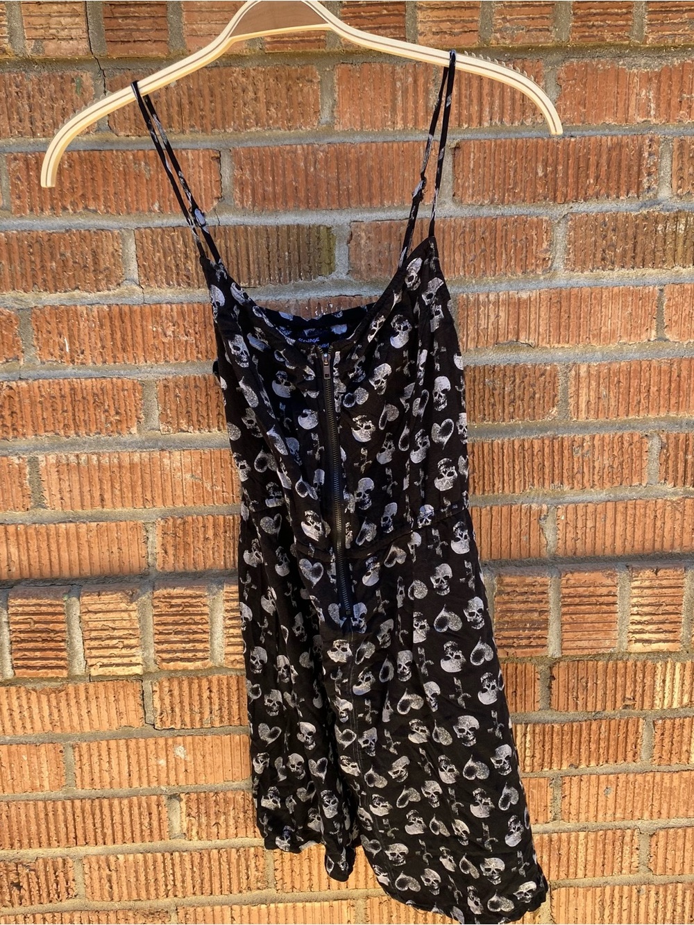 Teenage Runaway Black Skeleton Skulls Bones Skater Dress XS/Small